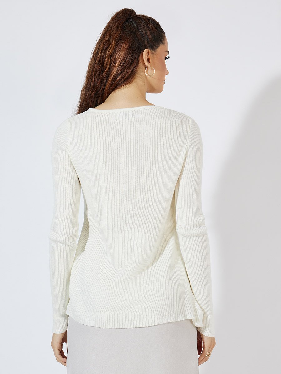Rib Fitted Regular Length Sweater