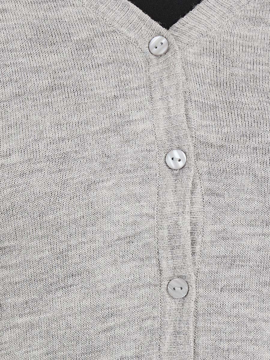 Regular Fit Button Placket Knit Cardigan