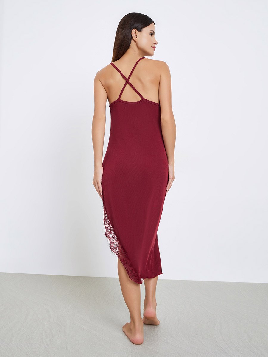 frankie lace trim dress Frankie Lace Cupped Slip Dress