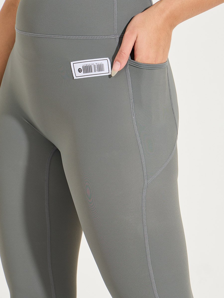 Gymspire Edition - Label Back Stitch Contour Detail Leggings