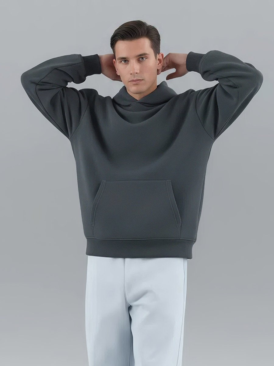 Oversized Fleece Kangaroo Pocket Heavyweight Hoodie