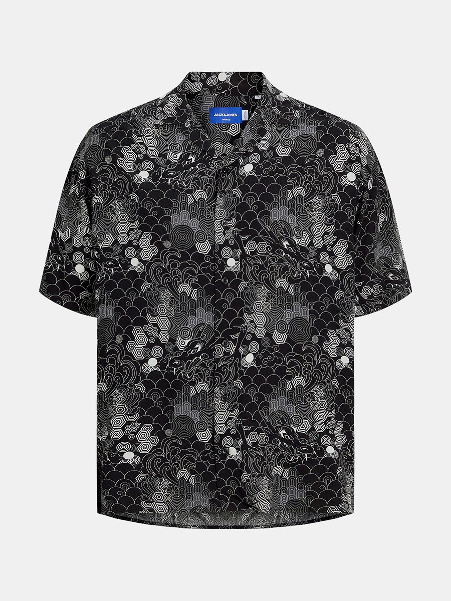 Relaxed Fit Abstract Print Resort Shirt