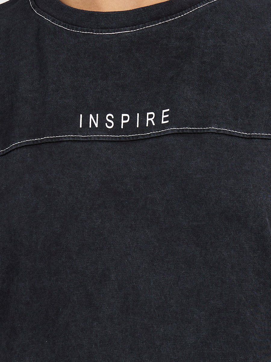 Acid Washed Printed Oversized 100% Cotton T-Shirt
