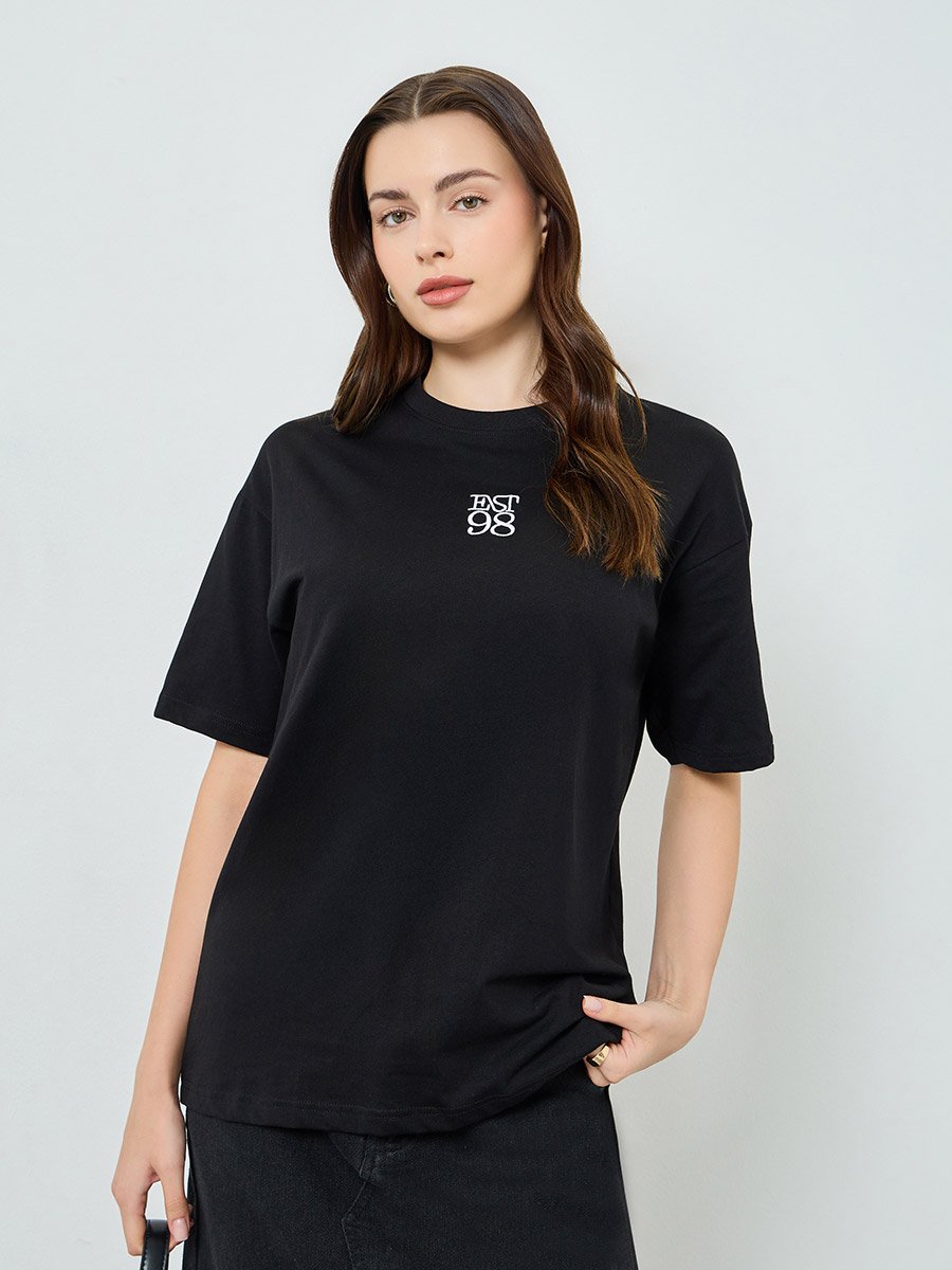 Oversized Embroidered Cotton T-Shirt