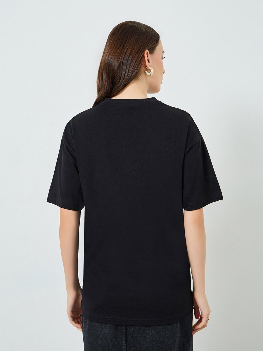 Oversized Embroidered Cotton T-Shirt