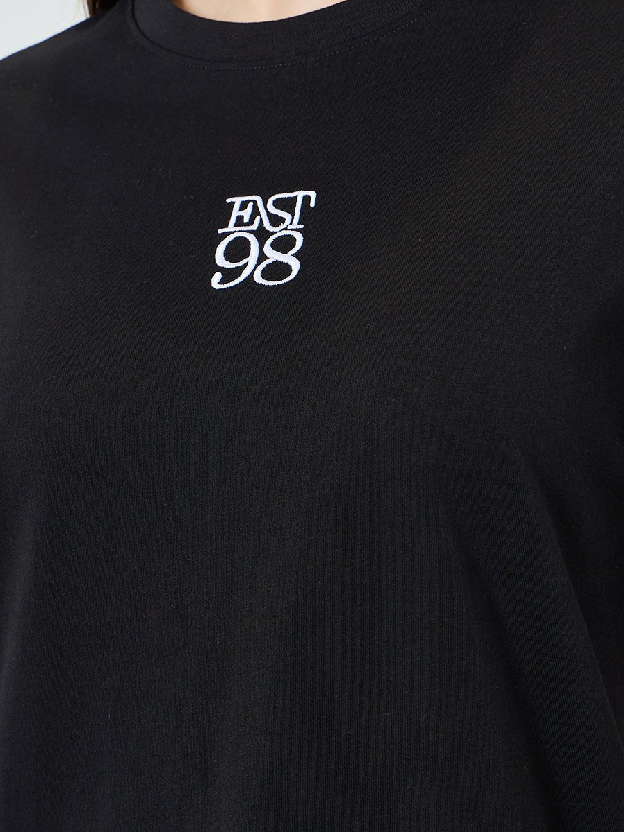 Oversized Embroidered Cotton T-Shirt