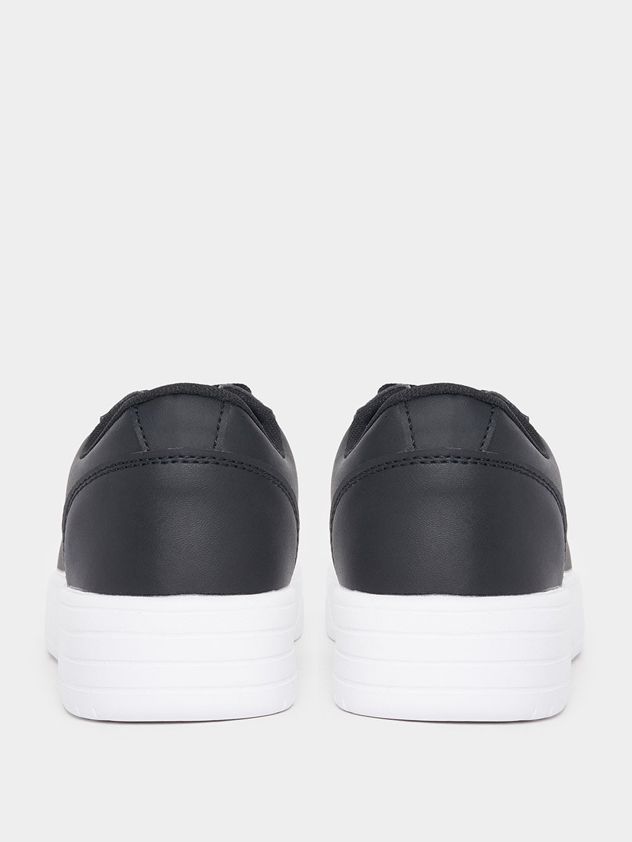Solid Stitch Detail Casual Lace Up Shoes