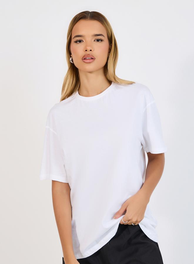 Oversized Butterfly Graphic 100% Cotton T-Shirt