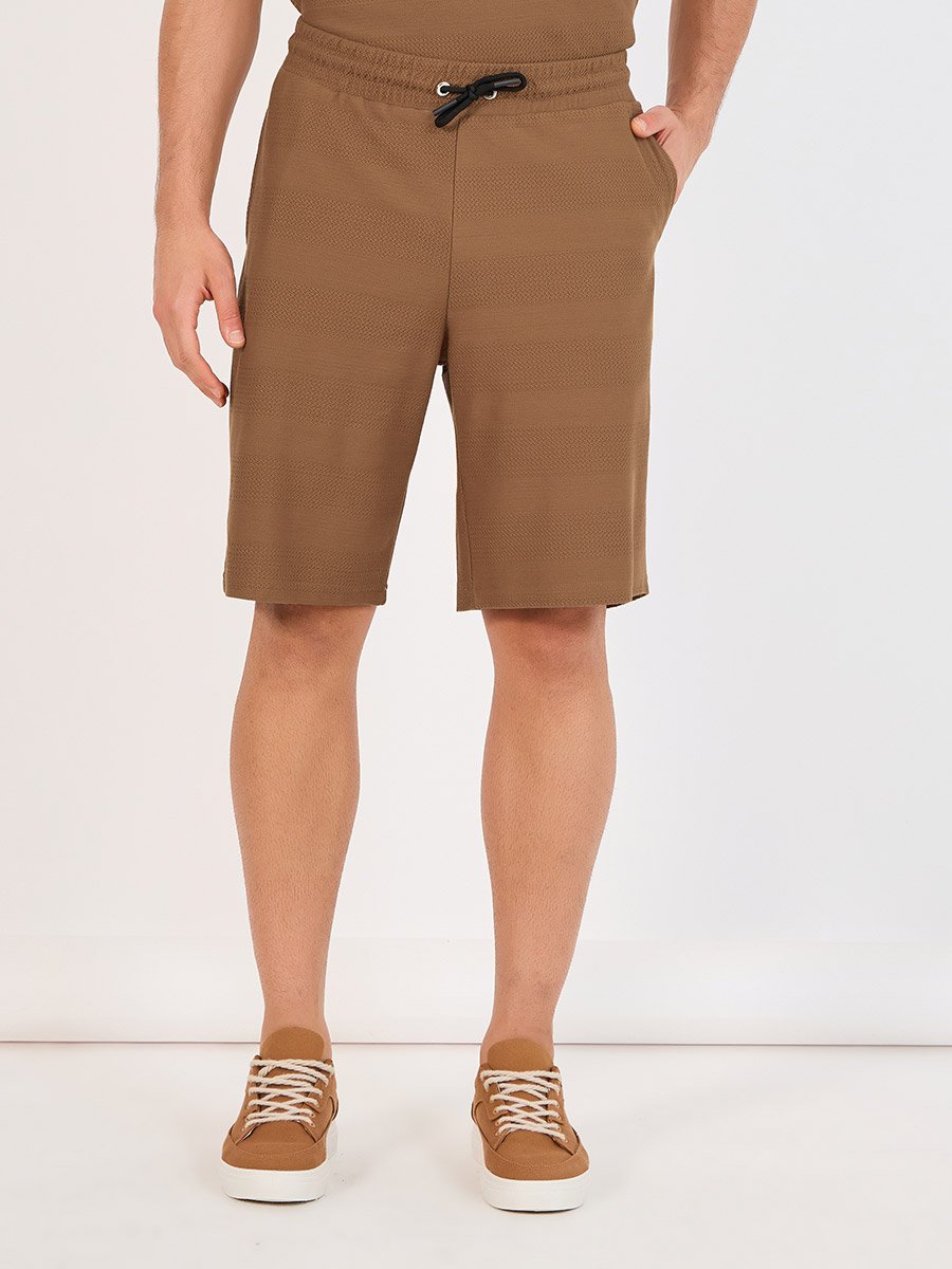  Textured Knit Oversized T-Shirt and Shorts Co-Ords