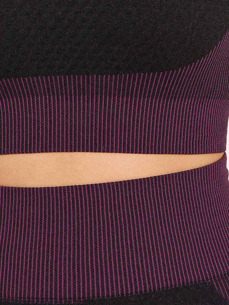 Seamless Color Block Sports Bra and Leggings Set