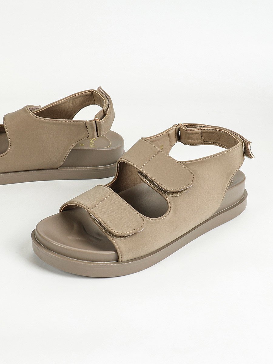Double Velcro Strap Open Toe Sandals