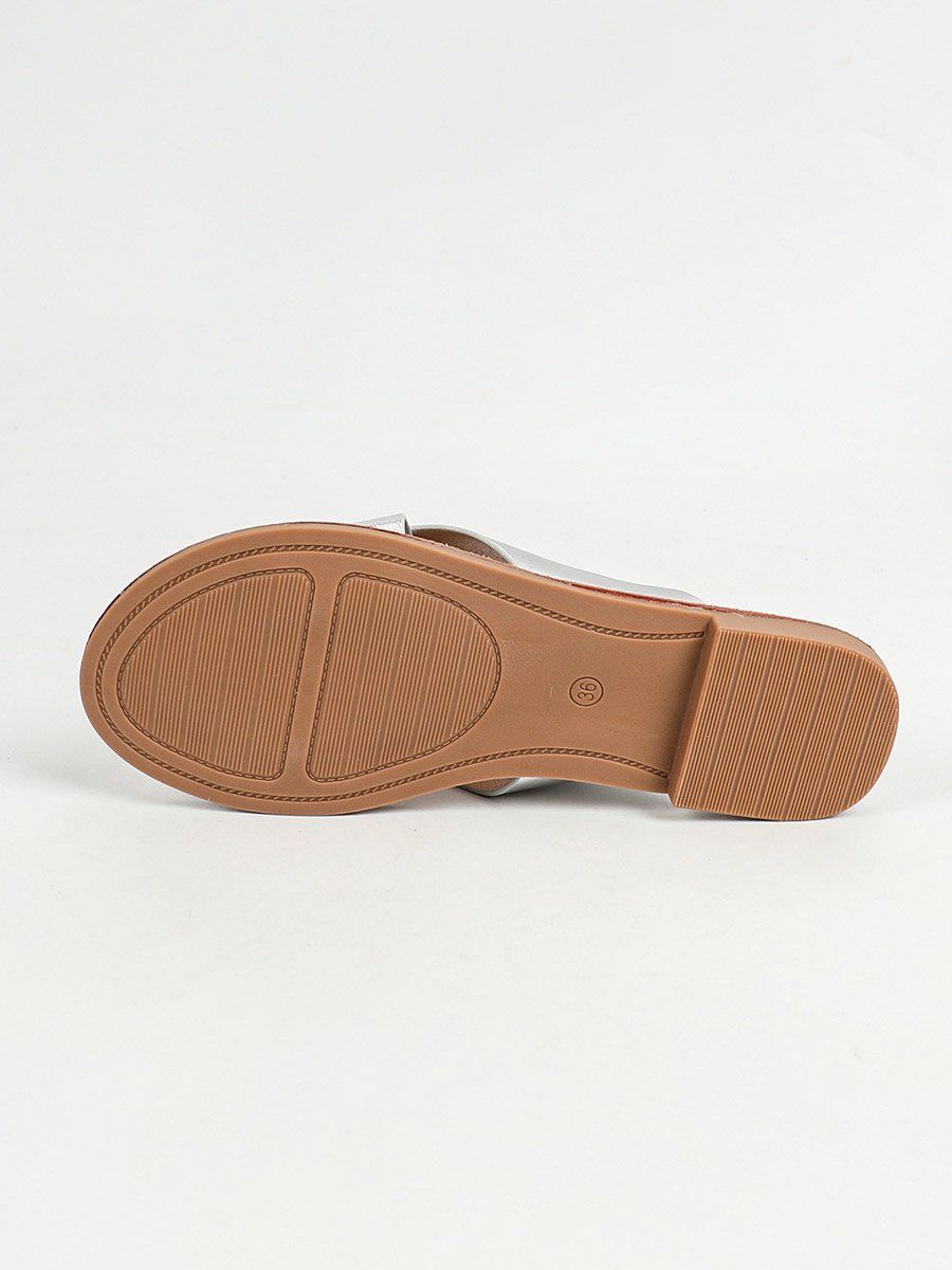 Criss Cross Strap Flat Sandals