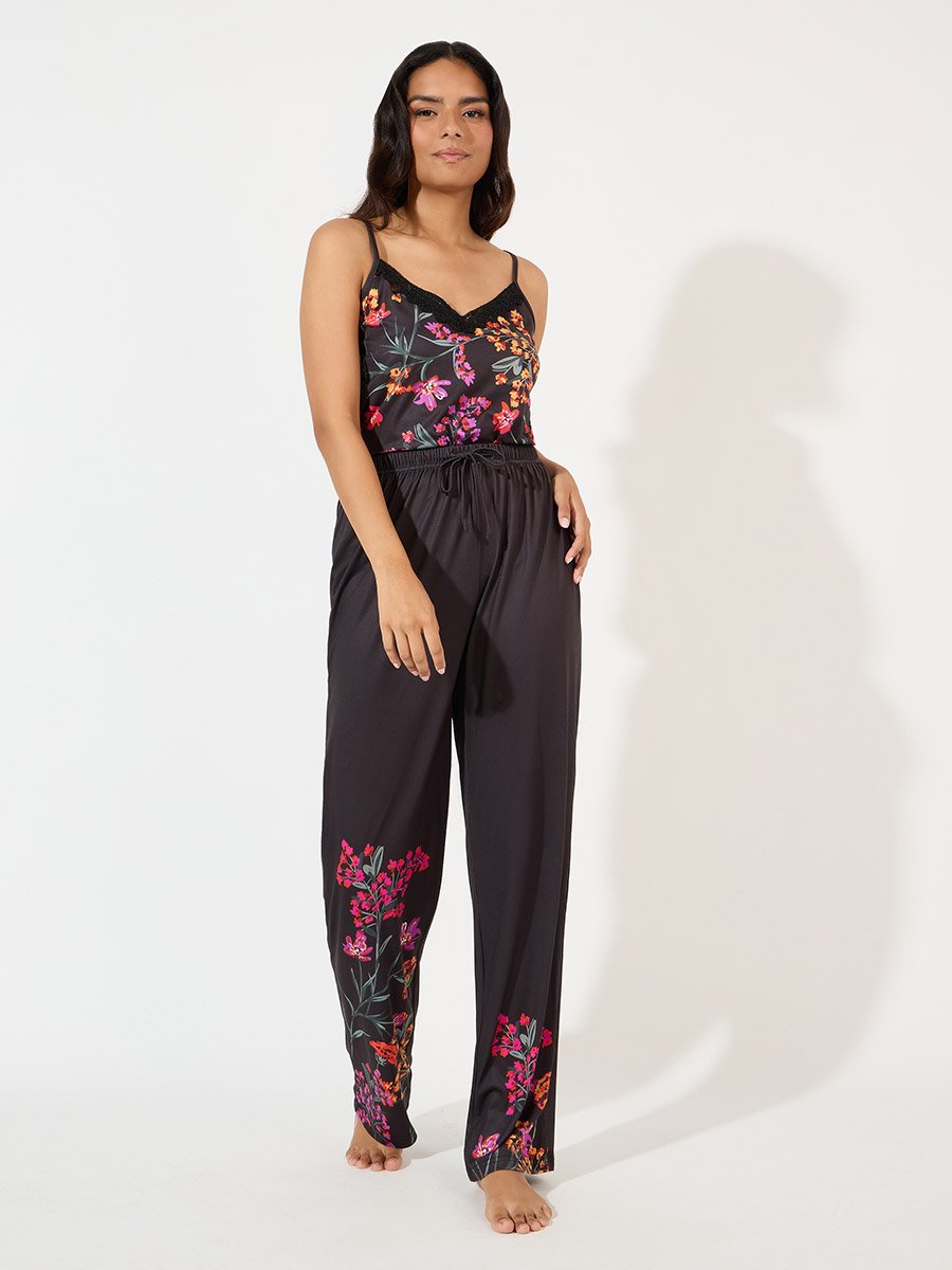 All Over Print Floral Cami and Pyjama Set