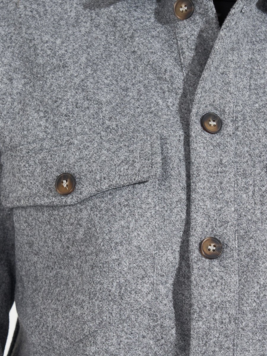 Oversized Longline Wool Like Shacket