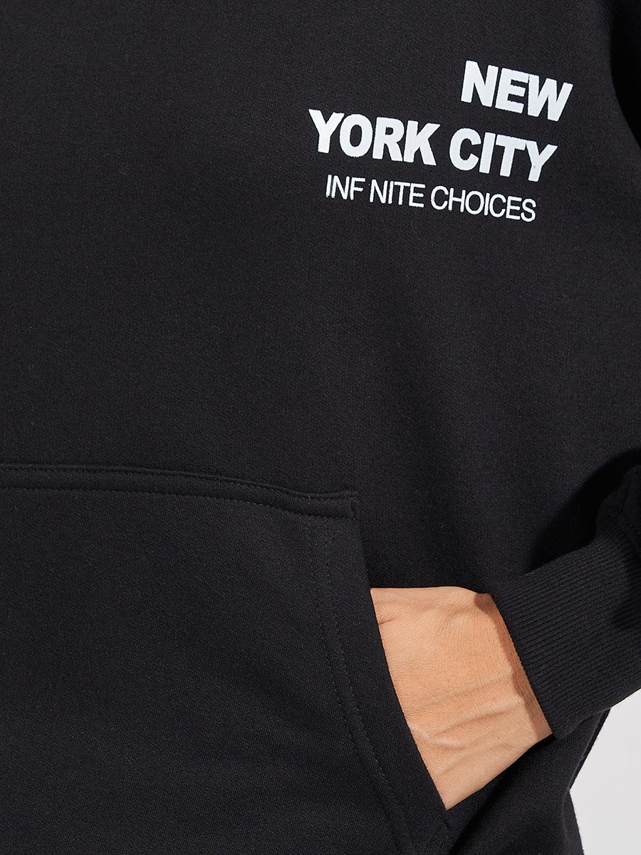 Oversized Regular Length Photo Print Hoodie