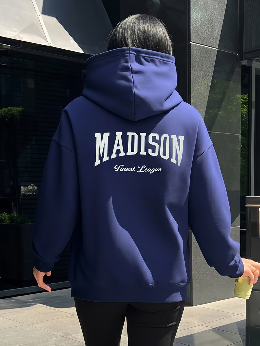 Oversized Longline Slogan Hoodie