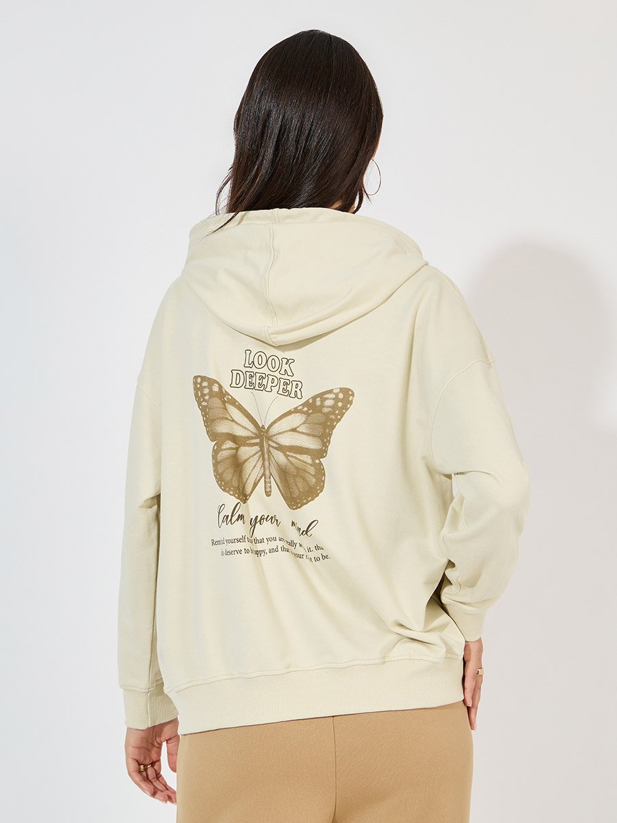 Oversized Regular Length Graphic Hoodie