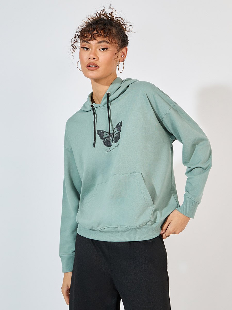 Oversized Regular Length Graphic Hoodie