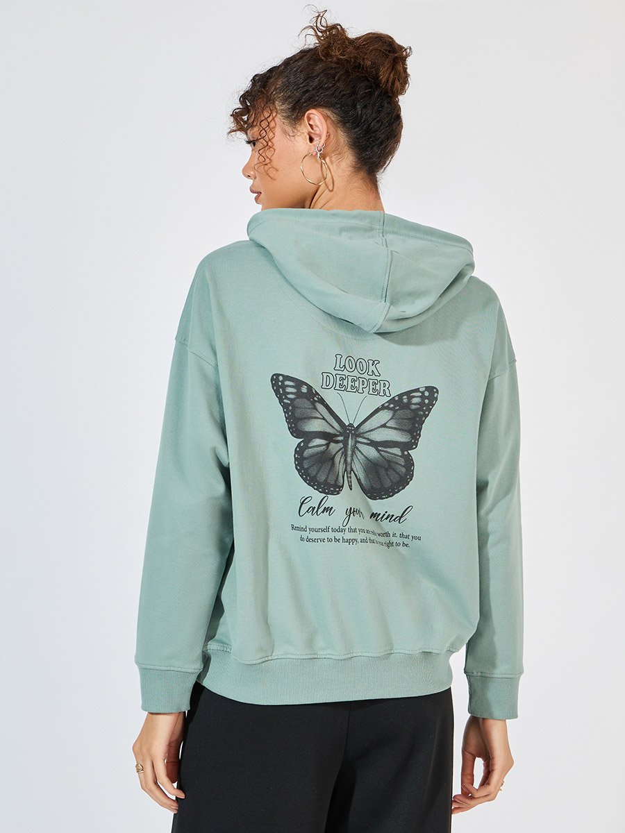 Oversized Regular Length Graphic Hoodie