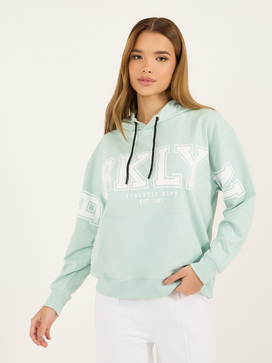 Regular Fit Slogan Print Hoodie