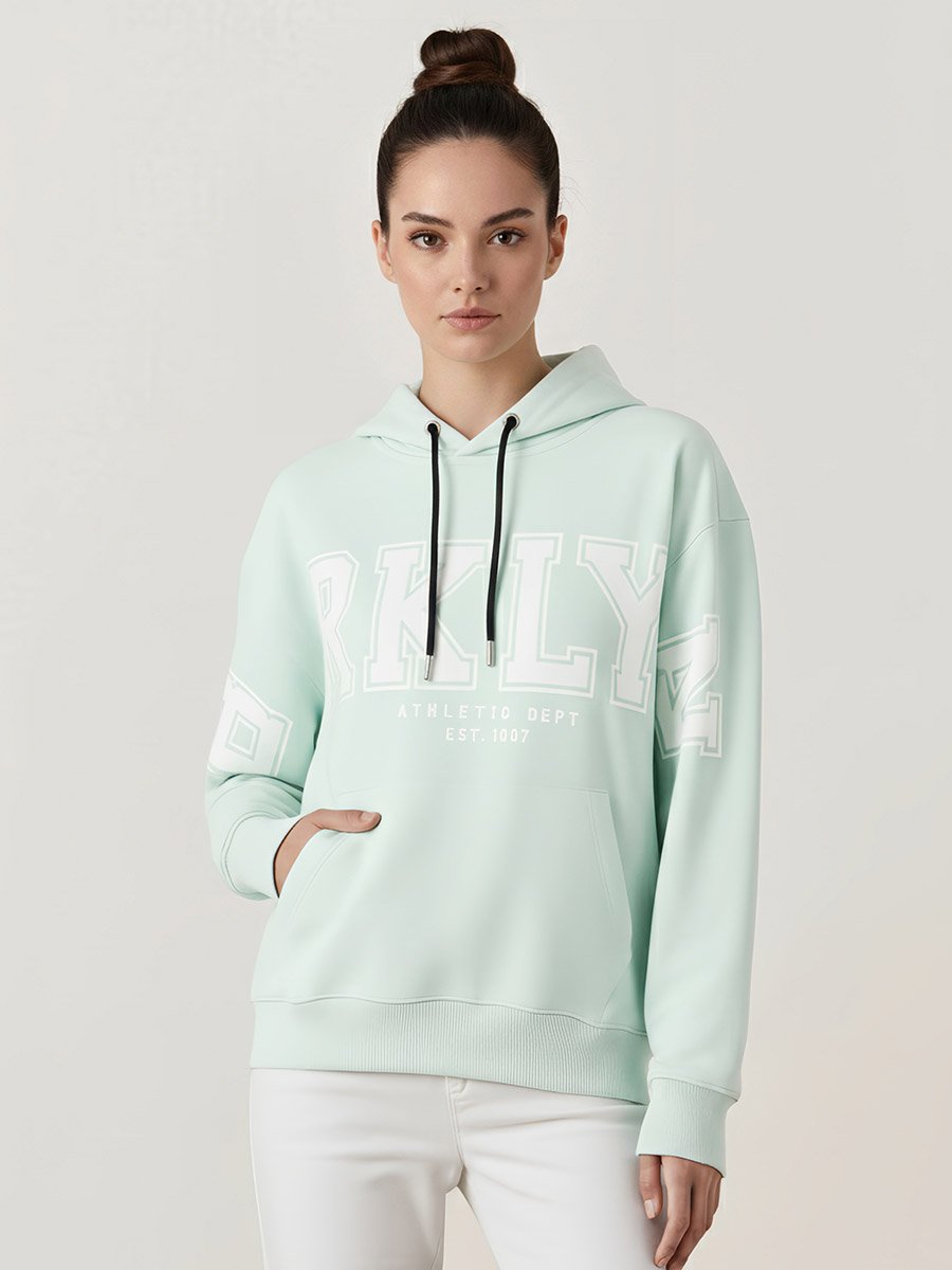 Regular Fit Slogan Print Hoodie