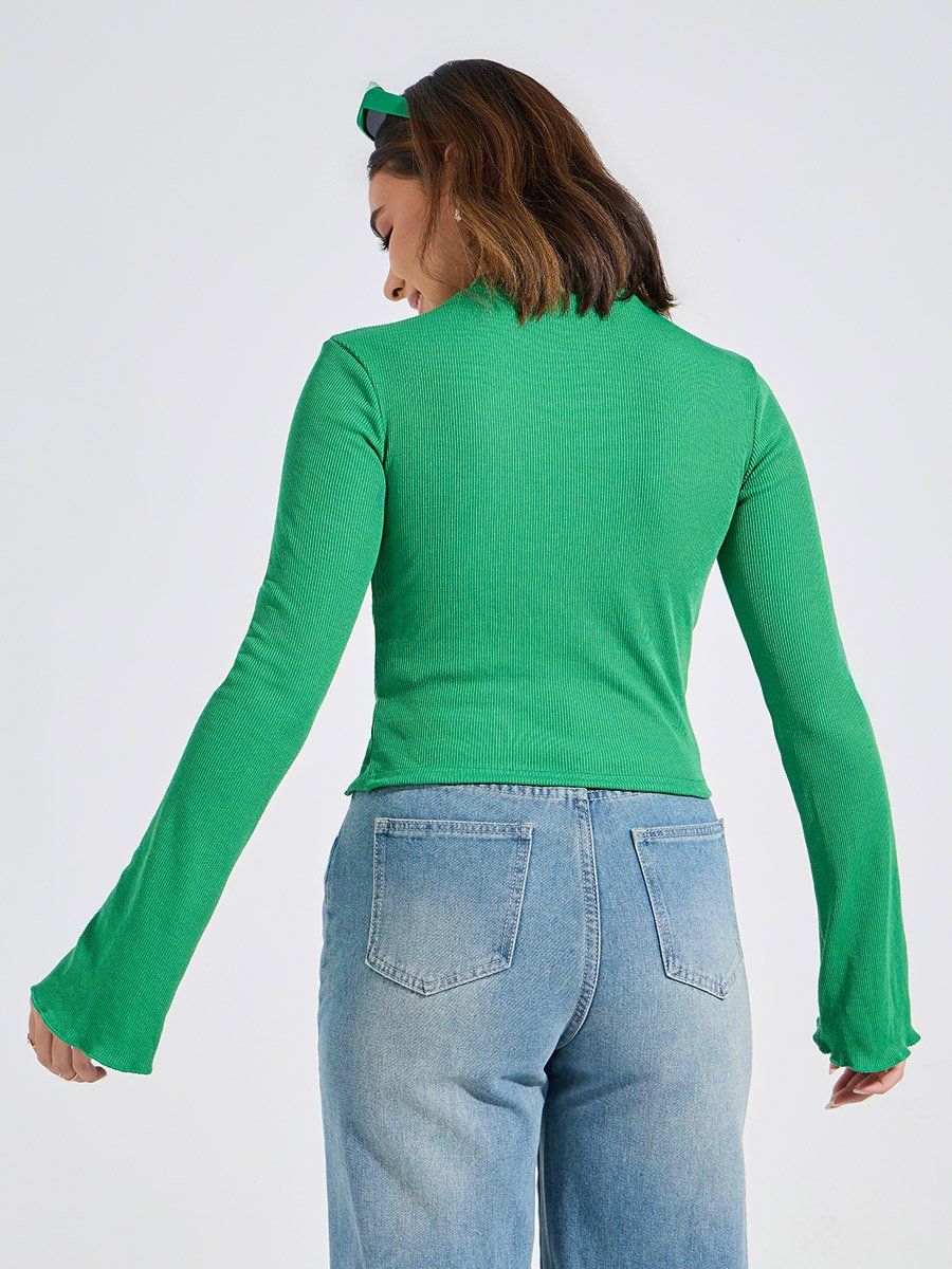Asymmetric Hem Gathered Knit Top For Women at Saudi | Styli