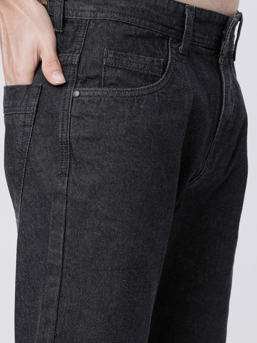 Solid Slim Fit Denim Shorts