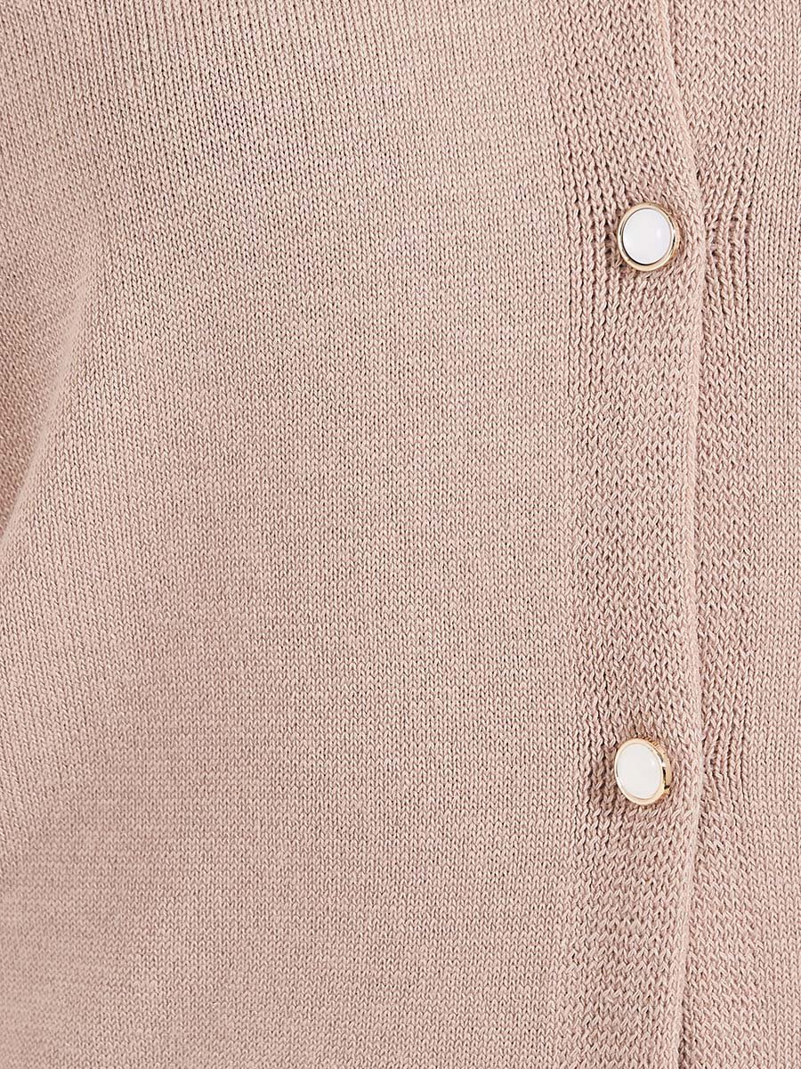 Regular Fit Buttoned Cardigan with Volume Sleeves
