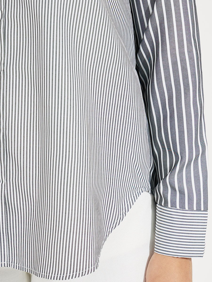 Relaxed Fit Striped Shirt with Dropped Shoulder