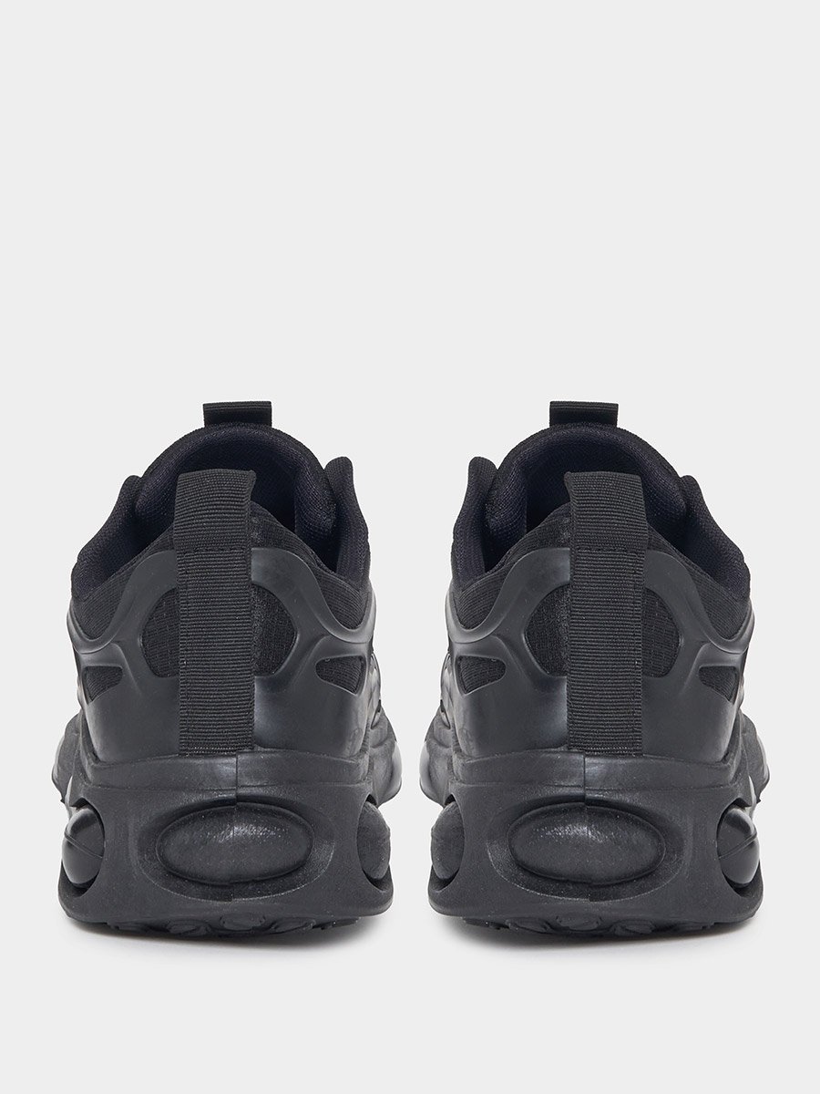 Textured Lace Up Air Cushion Chunky Sole Sneakers