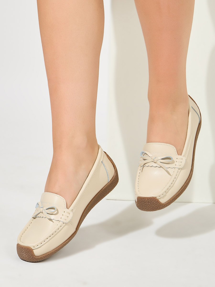 Ribbon Detail Slip On Casual Shoes