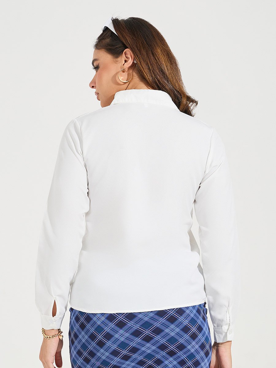 Regular Fit Solid Button Down Shirt
