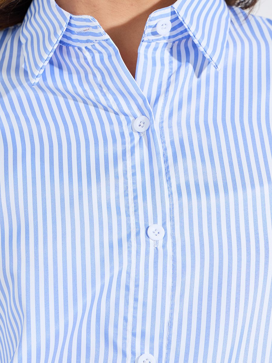 Oversized Basic Shirt with Button Placket