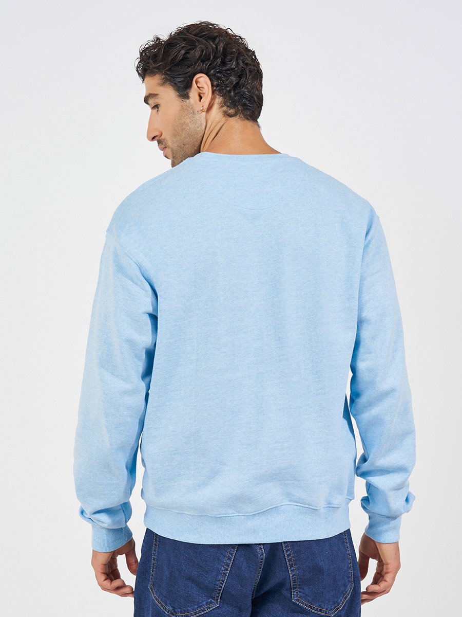 Minimal Slogan Print Relaxed Fit Sweatshirt