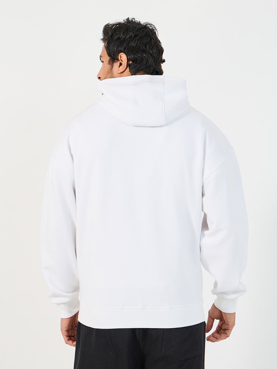 Floral Placement Print Oversized Hoodie