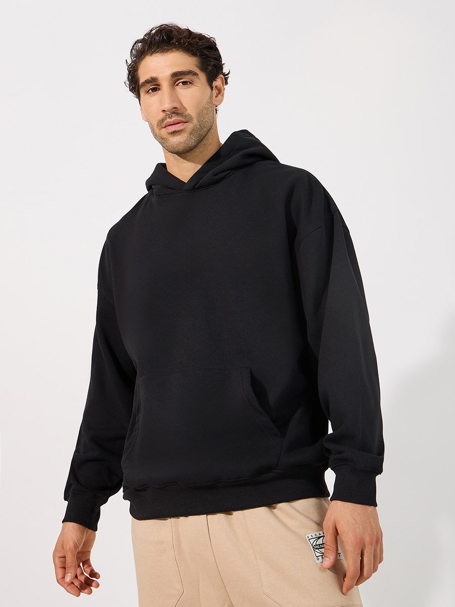 Cafe Vibe Graphic Print Heavy Oversized Hoodie