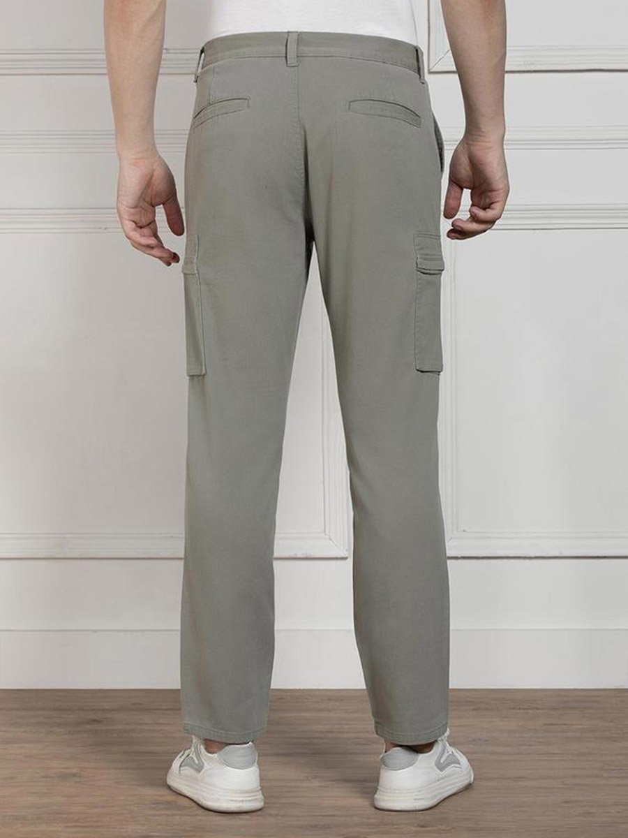 Stretchable Cargo Trousers with Zip Detail