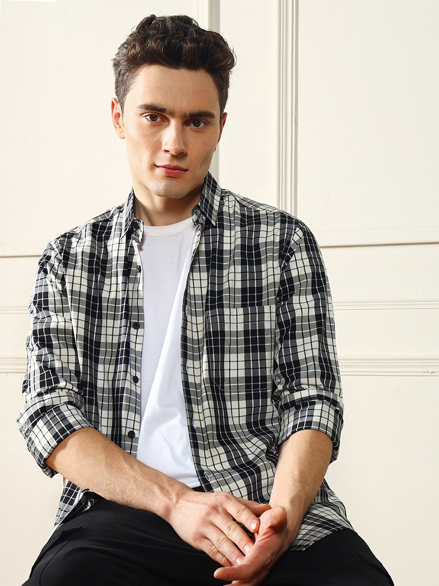 Checked Long Sleeves Casual Shirt