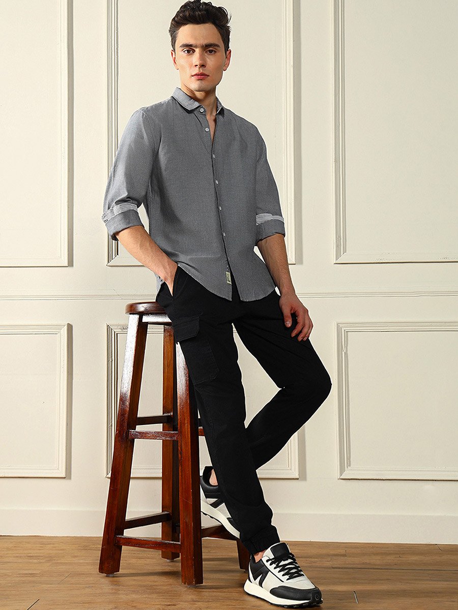 Slim Collar Regular Fit Casual Shirt