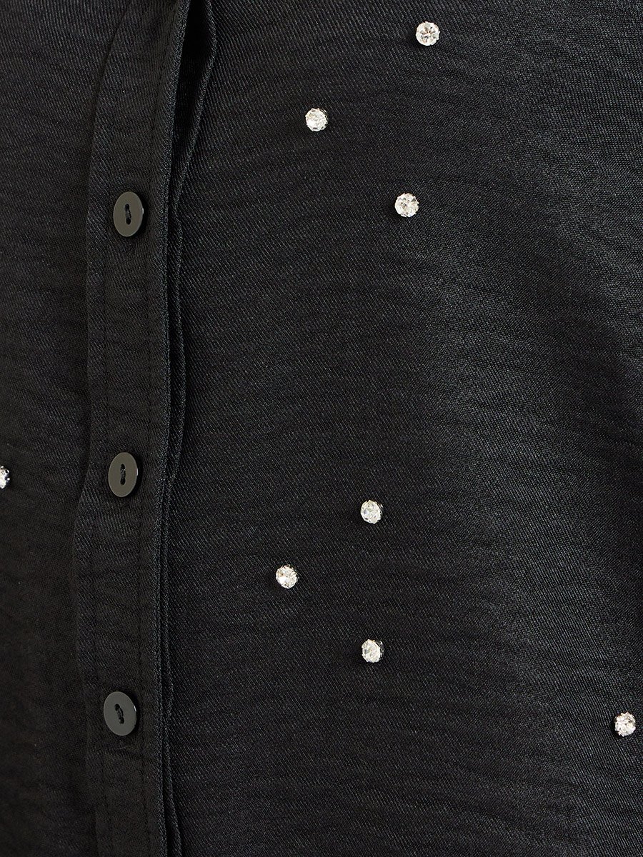 Women Embellished Longline Shirt