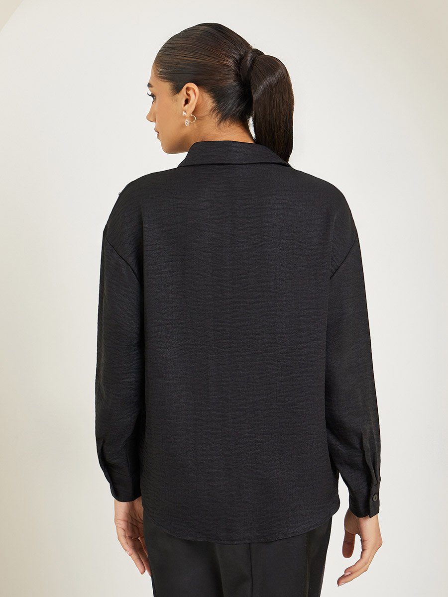 Women Embellished Longline Shirt