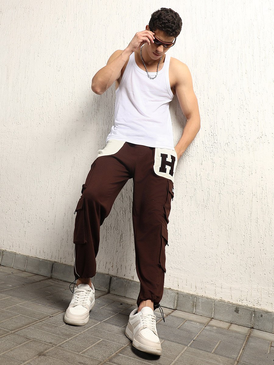 Contrast Front Pocket Cargo Pants