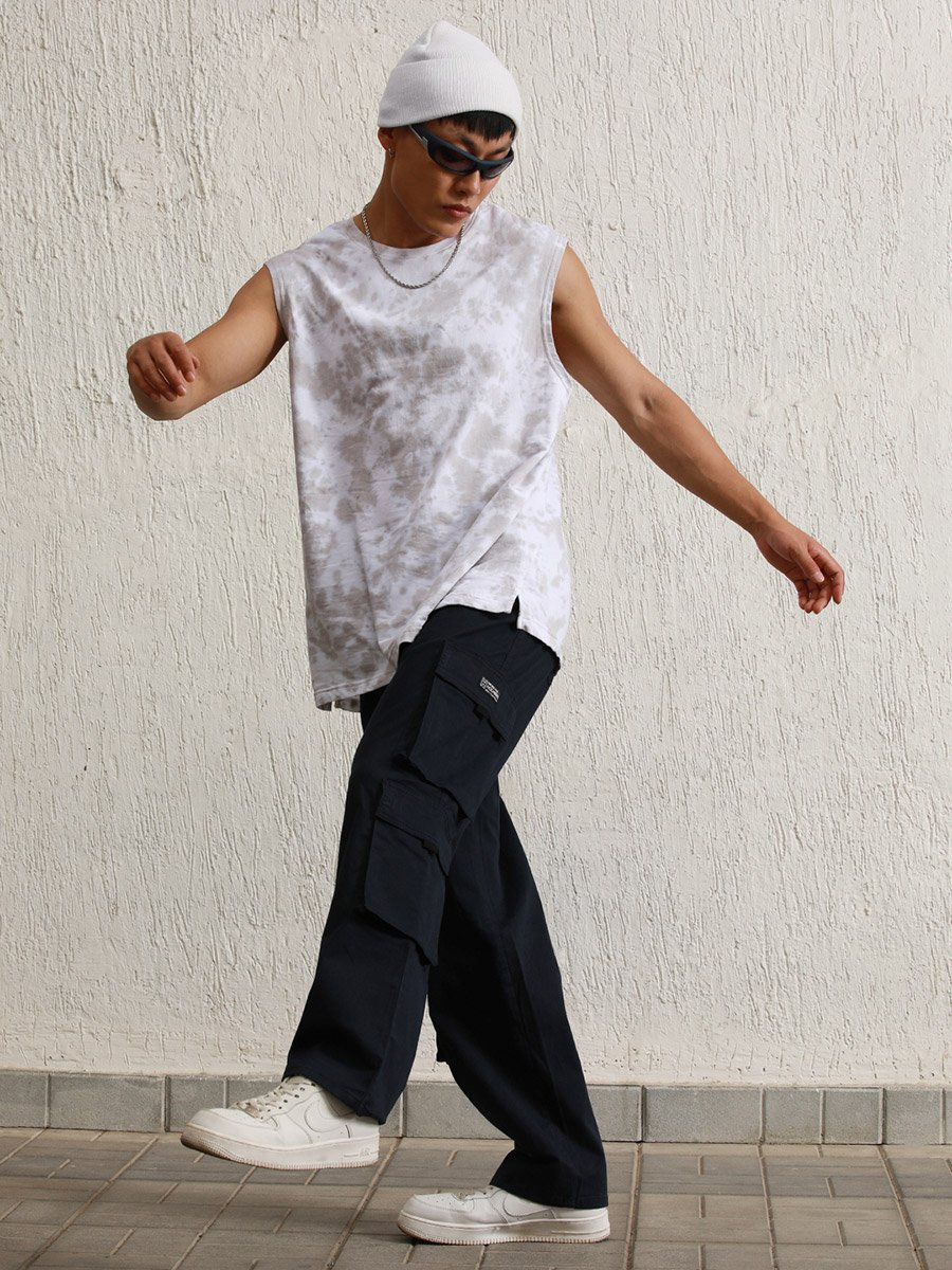 Straight Fit Double Cargo Pocket Pants
