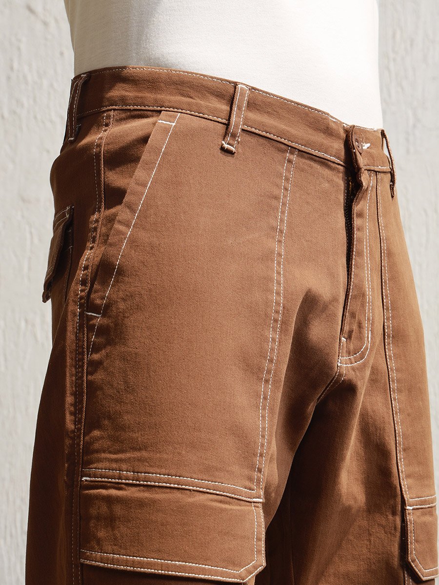 Straight Fit Front Flap Pocket Detail Pants