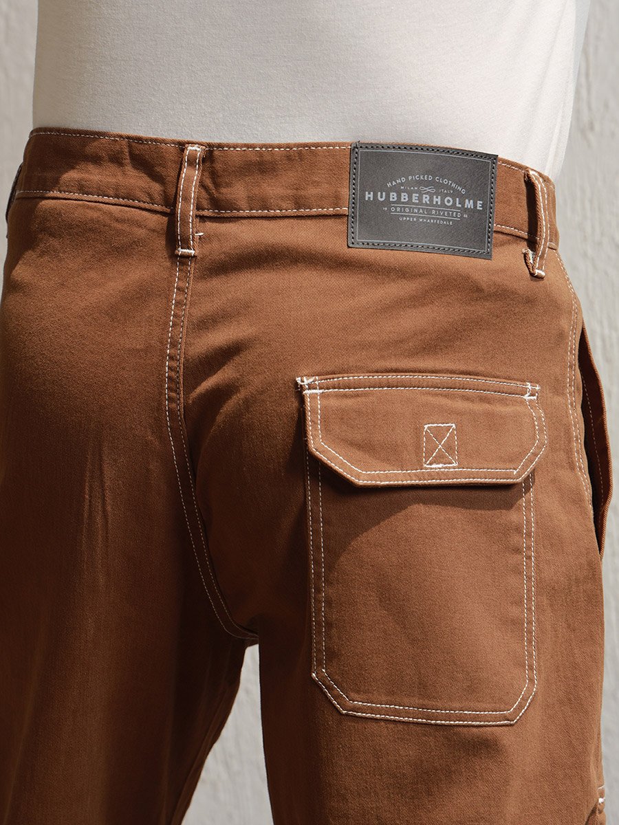 Straight Fit Front Flap Pocket Detail Pants