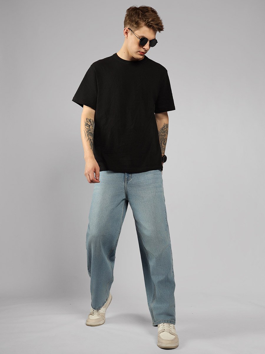 Mid Rise Baggy Fit Jeans