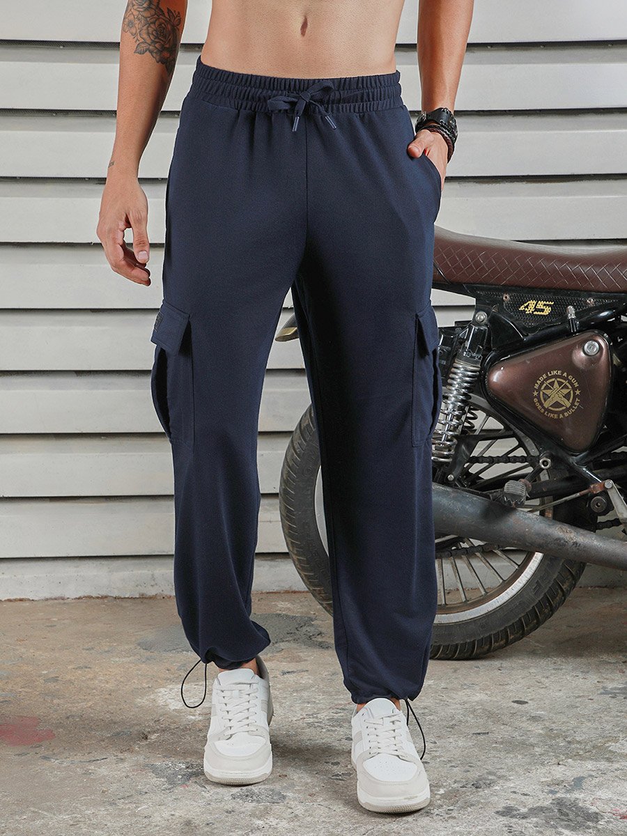 Straight Fit Cargo Pants with Toggle Detail