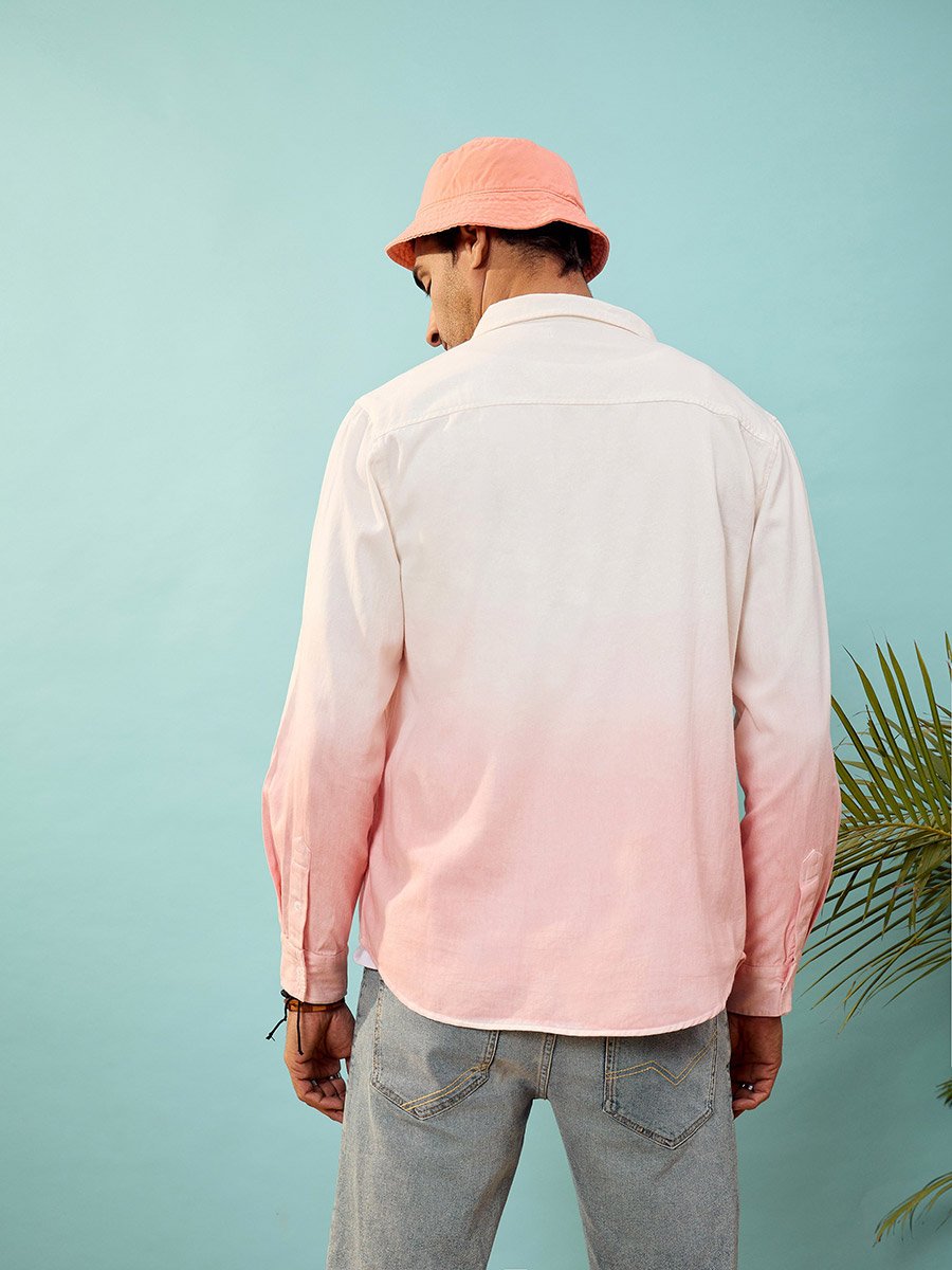 Ombre Regular Fit Shirt with Flap Pocket