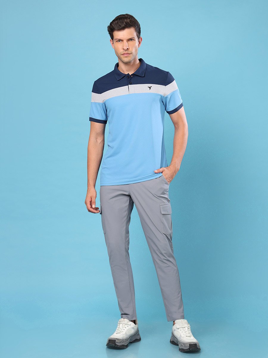 Solid Relaxed Fit Cargo Trackpants with Duracool+