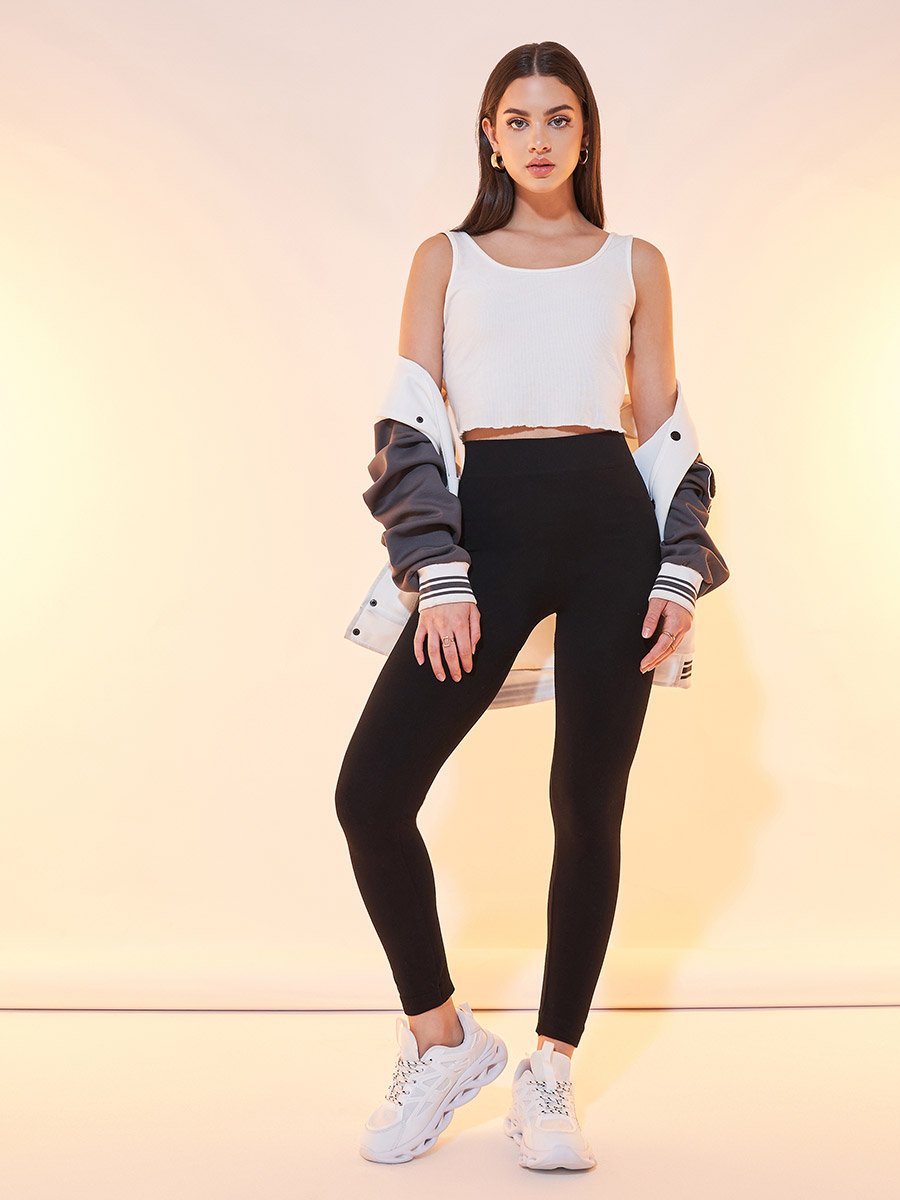 Basic Stretch Broad Waistband Leggings
